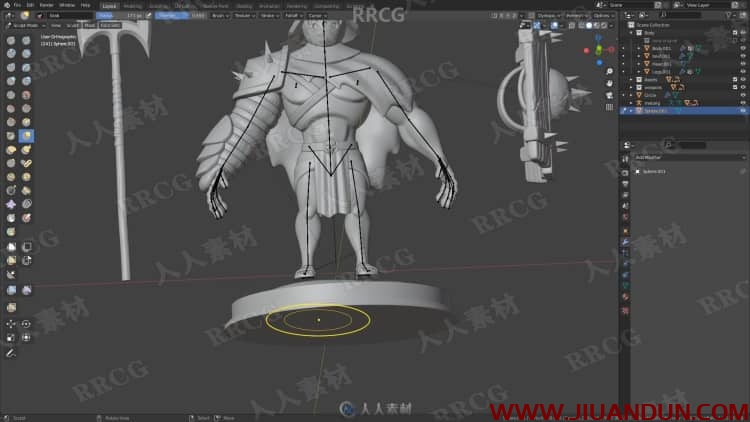 Blender 2.91游戏角色雕刻建模核心技术视频教程 3D 第10张