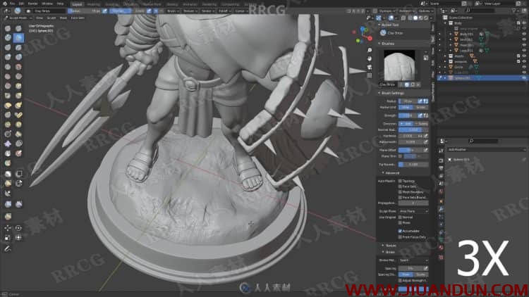 Blender 2.91游戏角色雕刻建模核心技术视频教程 3D 第12张