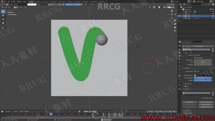 Blender中Dynamic Paint动态绘制物理系统训练视频教程 3D 第3张