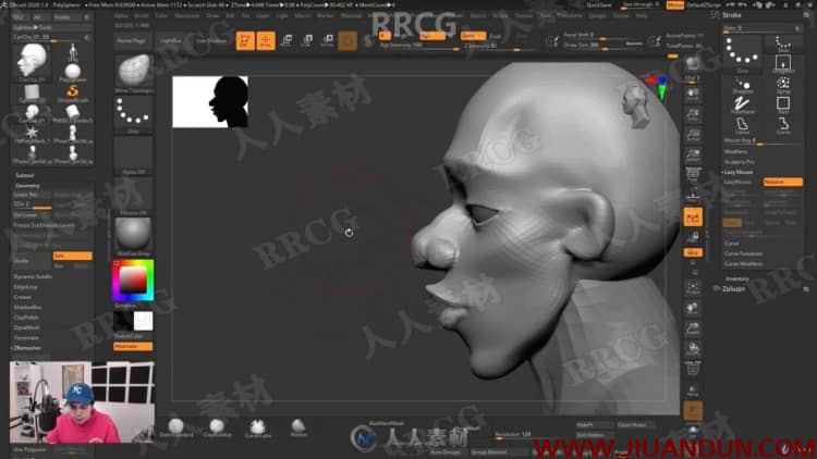 ZBrush个性角色半身像数字雕刻实例制作视频教程 3D 第2张