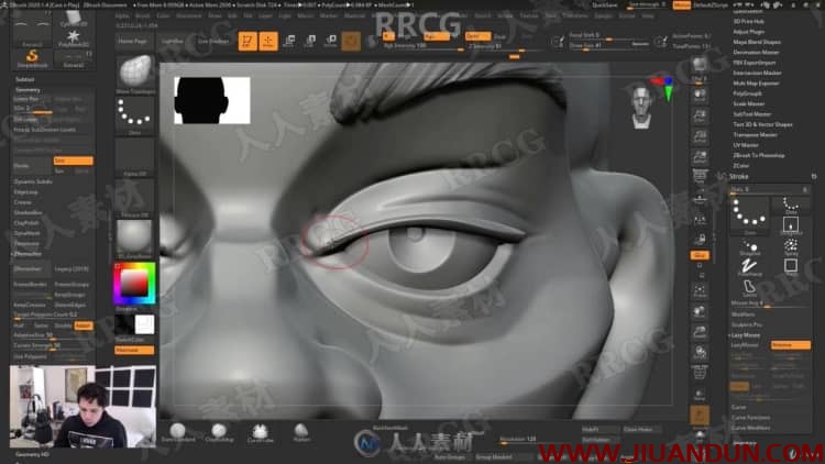 ZBrush个性角色半身像数字雕刻实例制作视频教程 3D 第9张