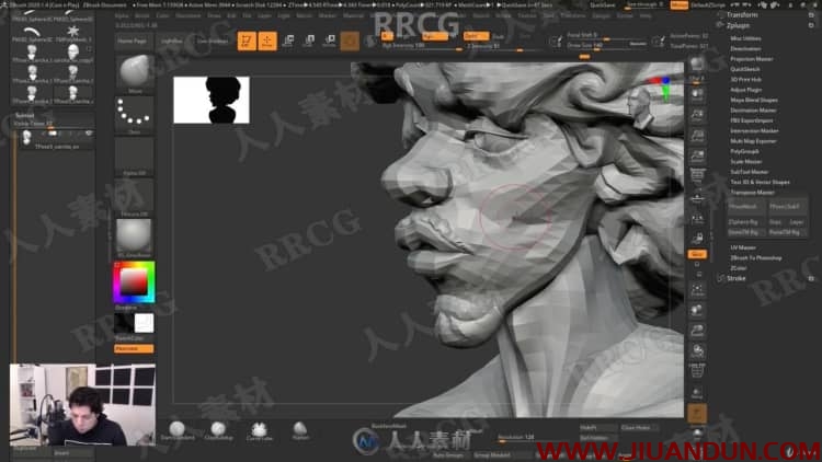 ZBrush个性角色半身像数字雕刻实例制作视频教程 3D 第11张