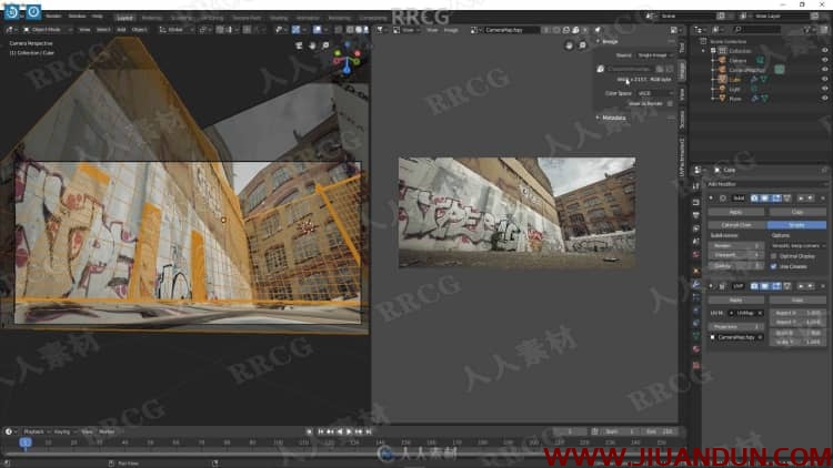 Blender照片投影快速创建3D环境场景视频教程 3D 第10张