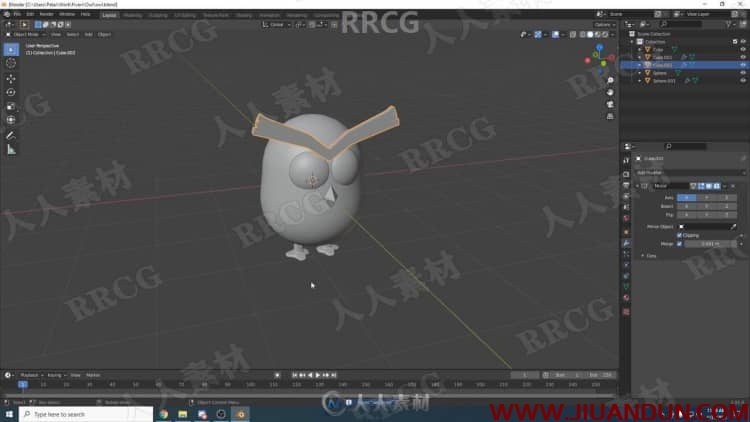 Blender卡通猫头鹰完整实例制作视频教程 3D 第2张