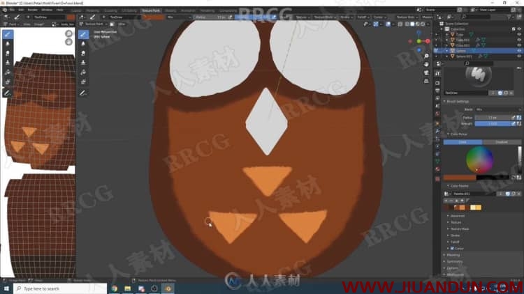 Blender卡通猫头鹰完整实例制作视频教程 3D 第6张