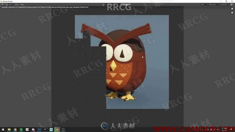 Blender卡通猫头鹰完整实例制作视频教程 3D 第8张