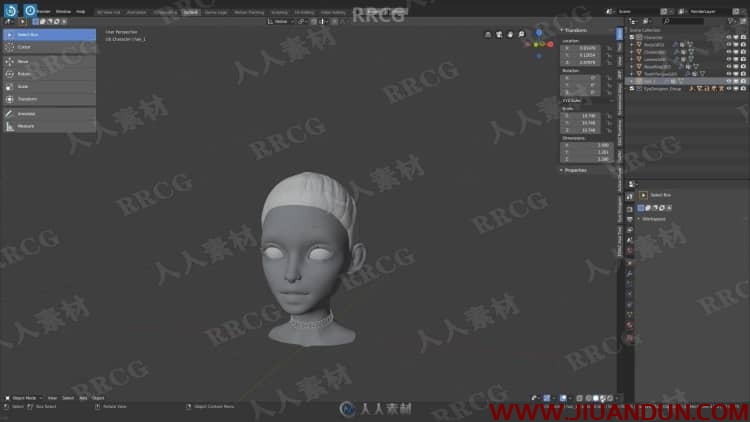 Blender头发马尾辫发型实例制作视频教程 3D 第4张