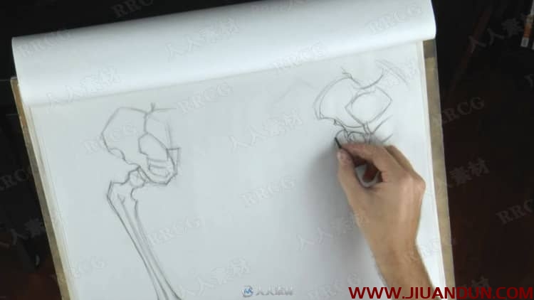 人体四肢解结构写实绘画传统素描手绘教学视频 CG 第4张