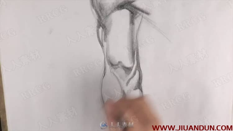 人体四肢解结构写实绘画传统素描手绘教学视频 CG 第7张