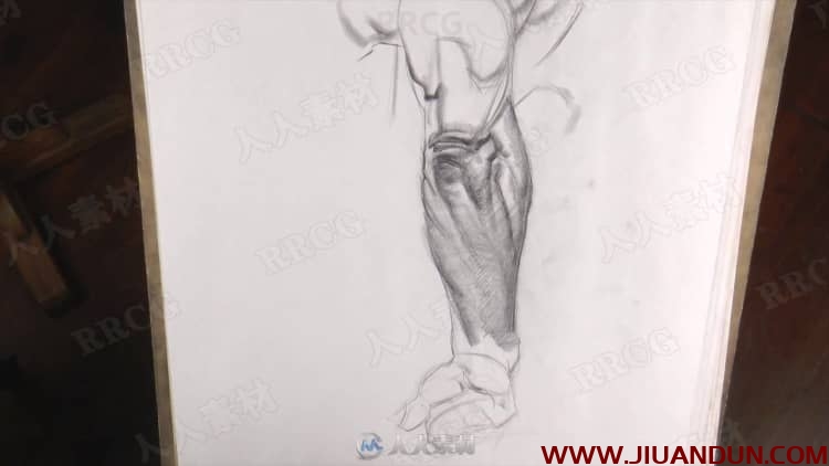 人体四肢解结构写实绘画传统素描手绘教学视频 CG 第9张