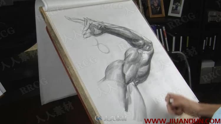 人体四肢解结构写实绘画传统素描手绘教学视频 CG 第12张