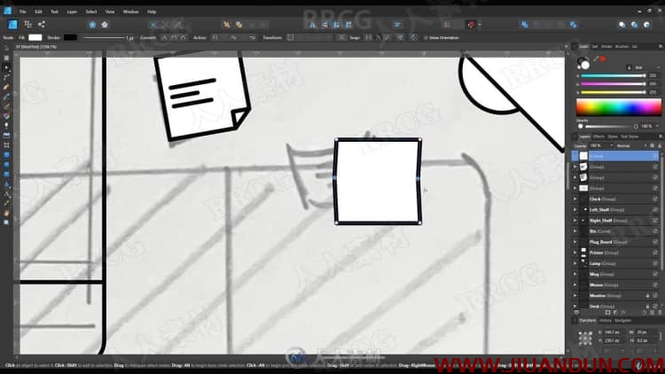 初学者Affinity Designer创建手绘矢量平面插图视频教程 CG 第14张
