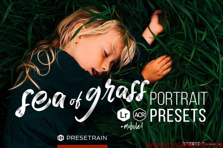 清新森系人像LR预设/手机APP调色滤镜Sea of Grass Portrait Presets LR预设 第1张