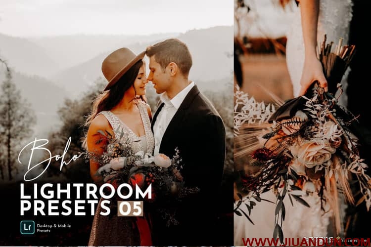 INS风风靡全球波西米亚风婚礼人像Lightroom预设包Boho Wedding Lightroom Presets LR预设 第1张