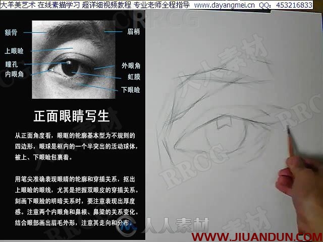 大师级人物石膏写实肖像结构传统素描手绘教学视频 CG 第20张