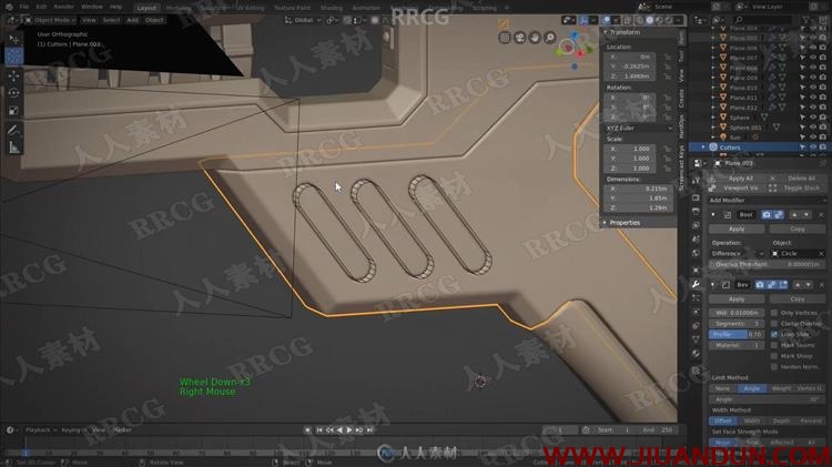 Blender科幻游戏激光枪硬表面建模完整制作视频教程 3D 第12张