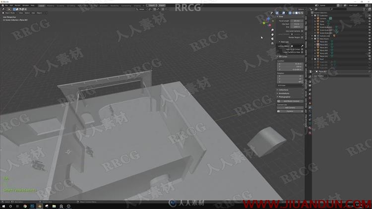 Blender室内场景概念设计工作流程视频教程 3D 第14张