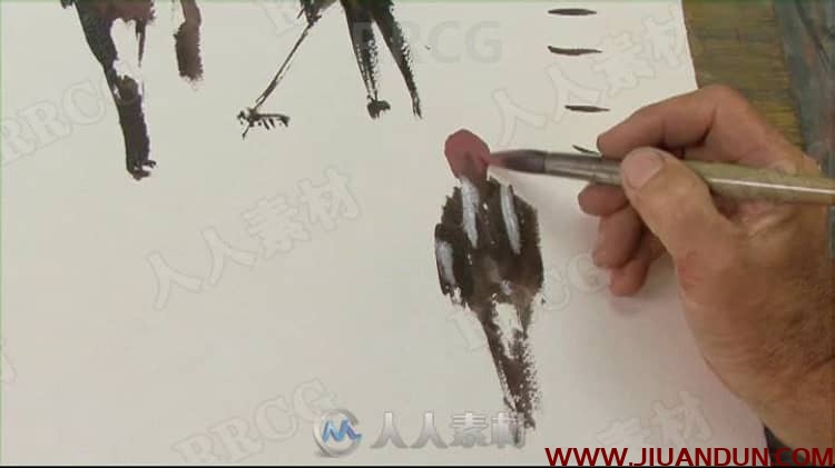 Joseph Zbukvic画师水彩画草稿到上色详细步骤传统手绘视频教程 CG 第5张