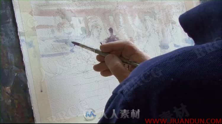 Joseph Zbukvic画师水彩画草稿到上色详细步骤传统手绘视频教程 CG 第7张