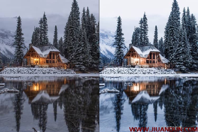 冬季旅拍人像风光Lightroom预设/APP调色滤镜Photoshop Winter Lightroom Presets LR预设 第3张