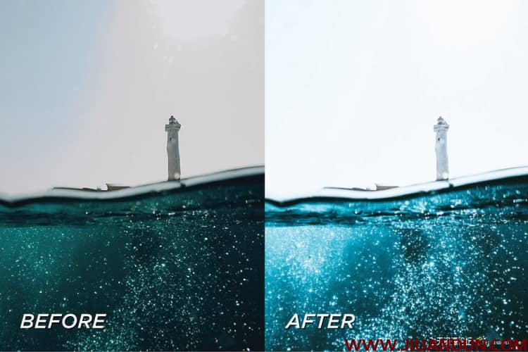 水下摄影后期调色Lightroom预设/手机APP滤镜Underwater Lightroom Presets LR预设 第4张