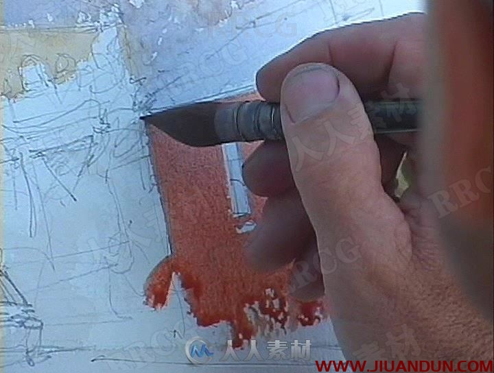 阿尔瓦罗画师巴黎风景写生水彩传统手绘视频教程 CG 第3张