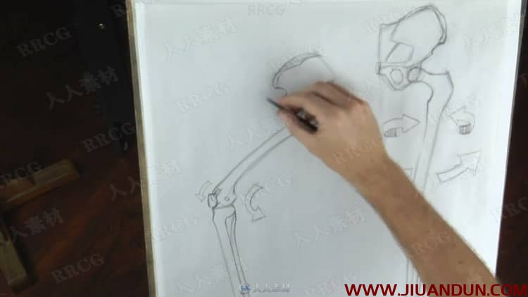 人体四肢解剖素描传统手绘视频教程 CG 第3张