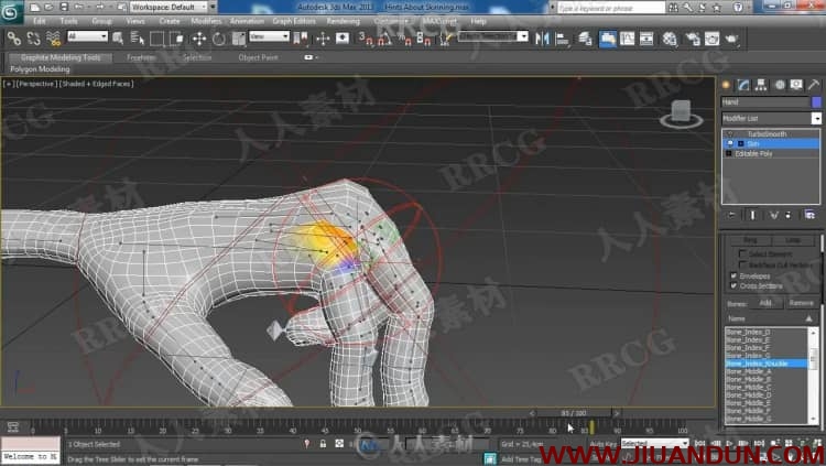 3dsmax手部骨骼关节控制动画技术训练视频教程 3D 第4张