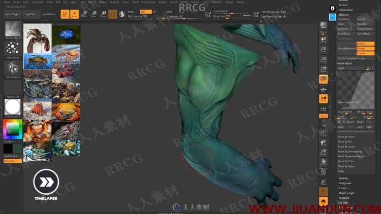 ZBrush六眼异形概念艺术雕刻创作工作流程视频教程 3D 第20张