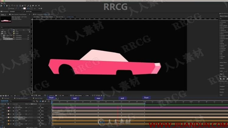 AE卡通汽车2.5D动画实例制作视频教程 AE 第3张