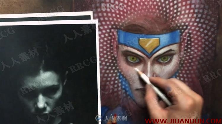 Dan dos Santos超级女英雄角色传统绘画实例流程视频教程 CG 第2张