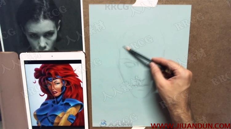 Dan dos Santos超级女英雄角色传统绘画实例流程视频教程 CG 第3张