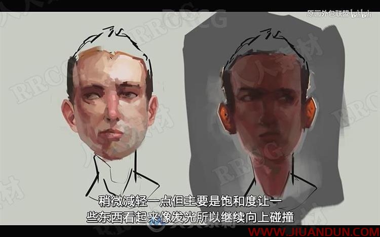 人体结构草图到油画过程写实传统绘画视频教程 CG 第13张