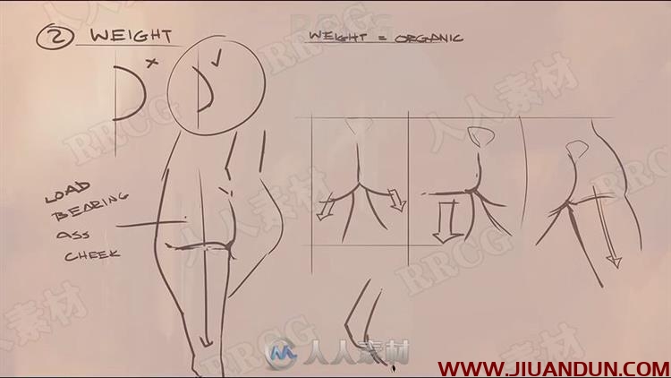人体结构草图到油画过程写实传统绘画视频教程 CG 第23张