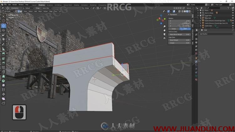 Blender中世纪古堡完整实例制作流程视频教程 3D 第14张