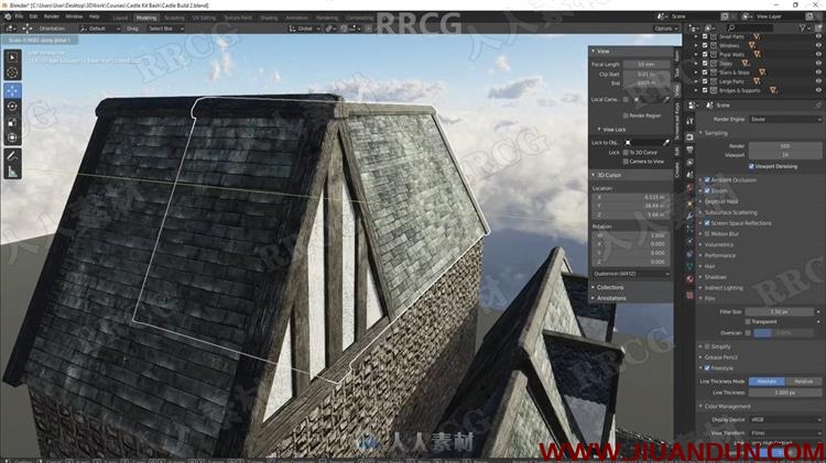 Blender中世纪古堡完整实例制作流程视频教程 3D 第16张