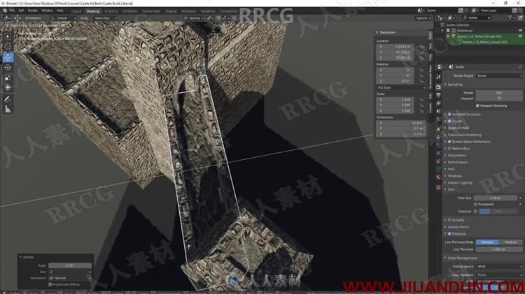 Blender中世纪古堡完整实例制作流程视频教程 3D 第18张