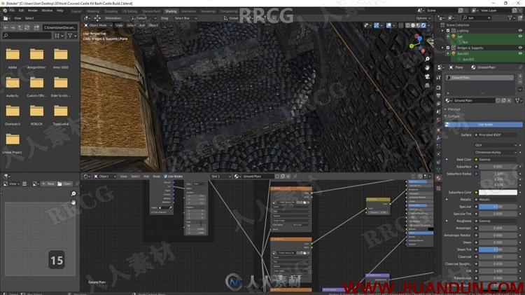 Blender中世纪古堡完整实例制作流程视频教程 3D 第20张