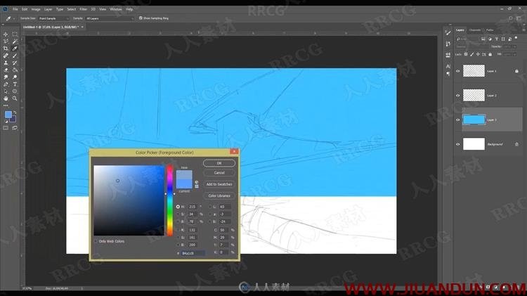 卡通漫画冰川河流3D场景PS数字绘画视频教程带笔刷 PS教程 第2张