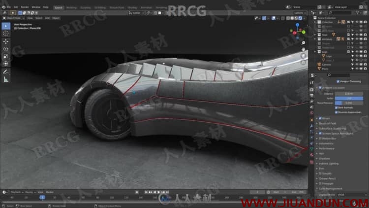 Blender蝙蝠侠战车实例制作完整工作流程视频教程 3D 第2张
