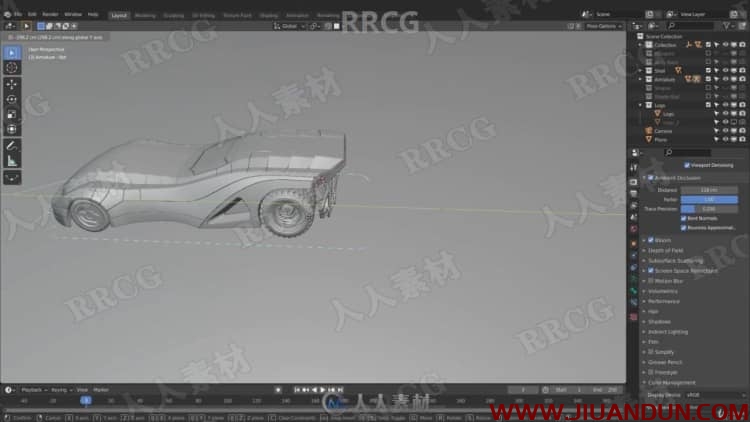 Blender蝙蝠侠战车实例制作完整工作流程视频教程 3D 第9张