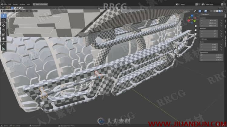 Blender蝙蝠侠战车实例制作完整工作流程视频教程 3D 第13张