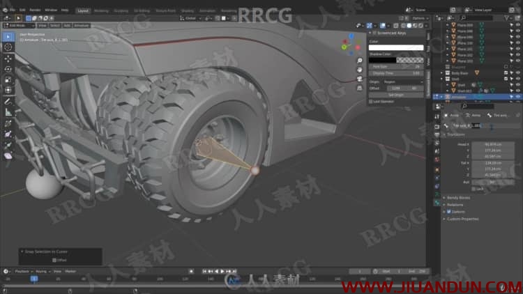 Blender蝙蝠侠战车实例制作完整工作流程视频教程 3D 第19张