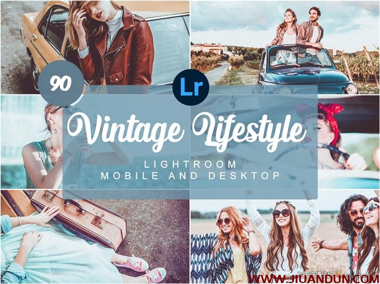 90个旅拍复古胶片Lightroom预设手机APP预设Vintage Lifestyle Mobile PRESETS LR预设 第1张