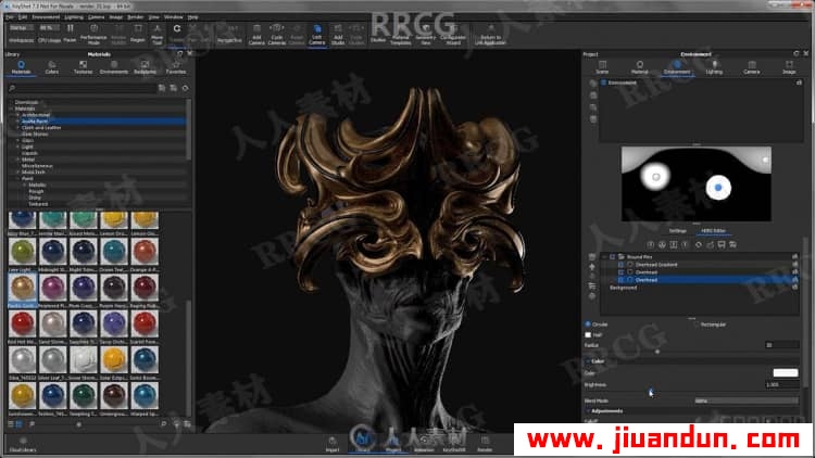 ZBrush生物半身像概念艺术雕刻设计流程视频教程 3D 第8张