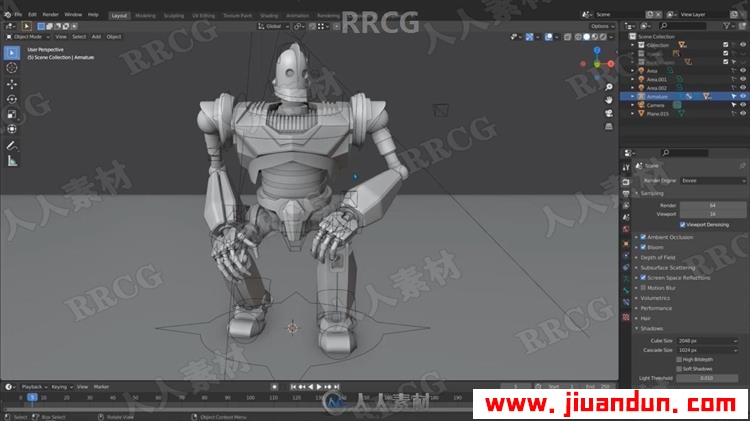 Blender钢铁巨人机器人完整制作工作流程视频教程 3D 第3张