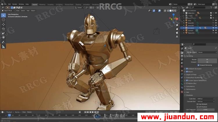 Blender钢铁巨人机器人完整制作工作流程视频教程 3D 第5张