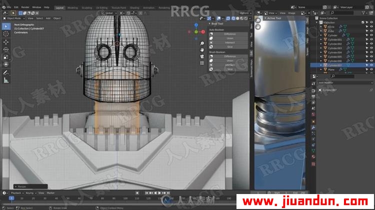 Blender钢铁巨人机器人完整制作工作流程视频教程 3D 第13张