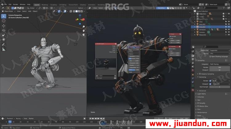 Blender钢铁巨人机器人完整制作工作流程视频教程 3D 第20张