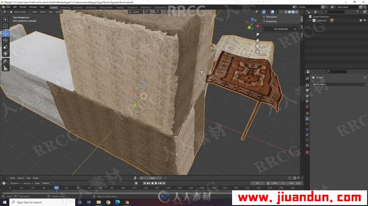 Blender失落的神庙完整实例制作工作流视频教程 3D 第11张